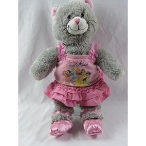 Build A Bear 2010 Gray Cat Plush Pink Disney Princesses Outfit Ballerina Shoes